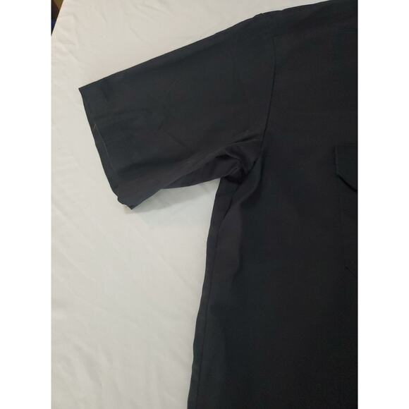 Dickies Mens Button Up Shirt Black Size XL Polyester Blend Short Sleeve Pockets - Picture 9 of 12